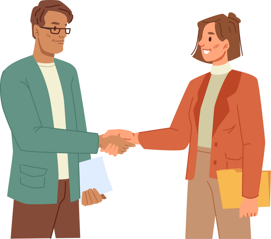 Handshake of business partners or workers